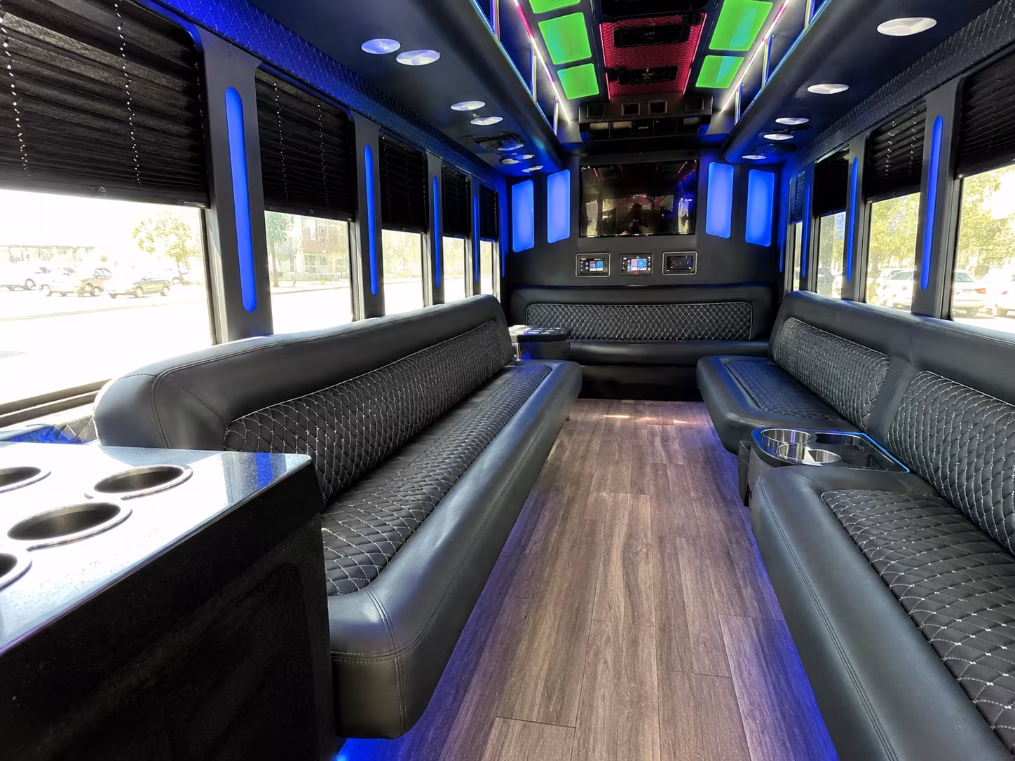 parsippany troy hills 15 passenger party bus inside