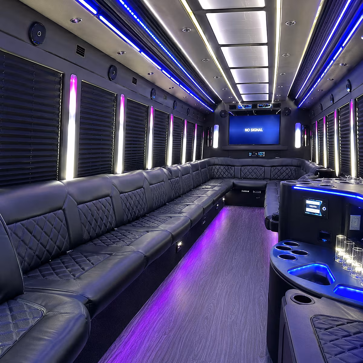 parsippany troy hills 30 passenger party bus inside
