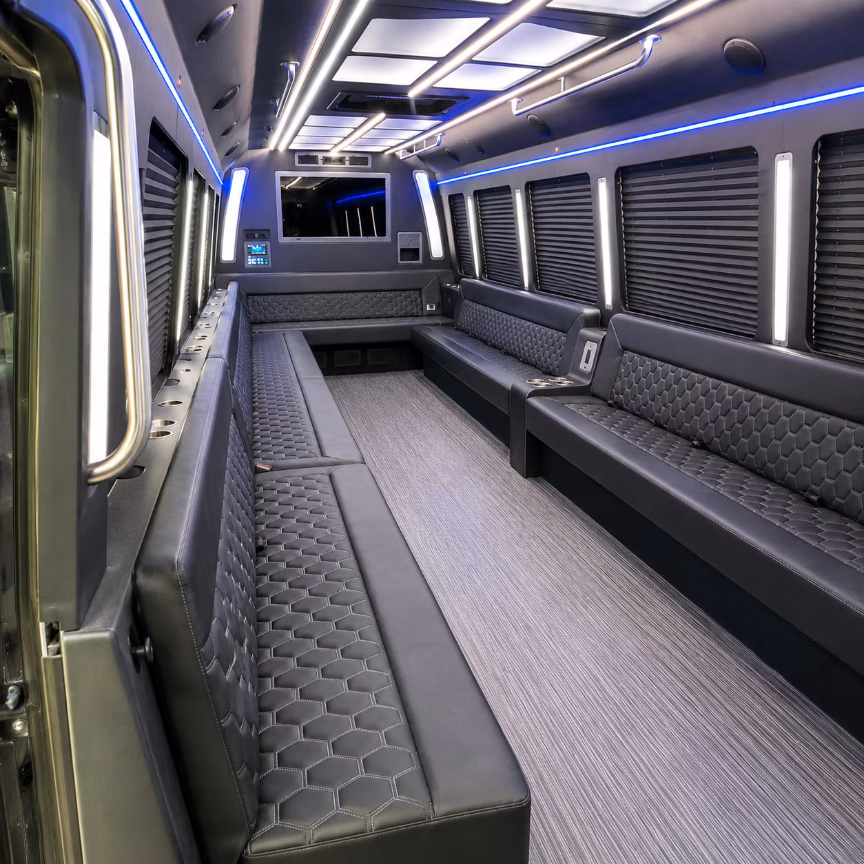 parsippany troy hills 40 passenger party bus interior