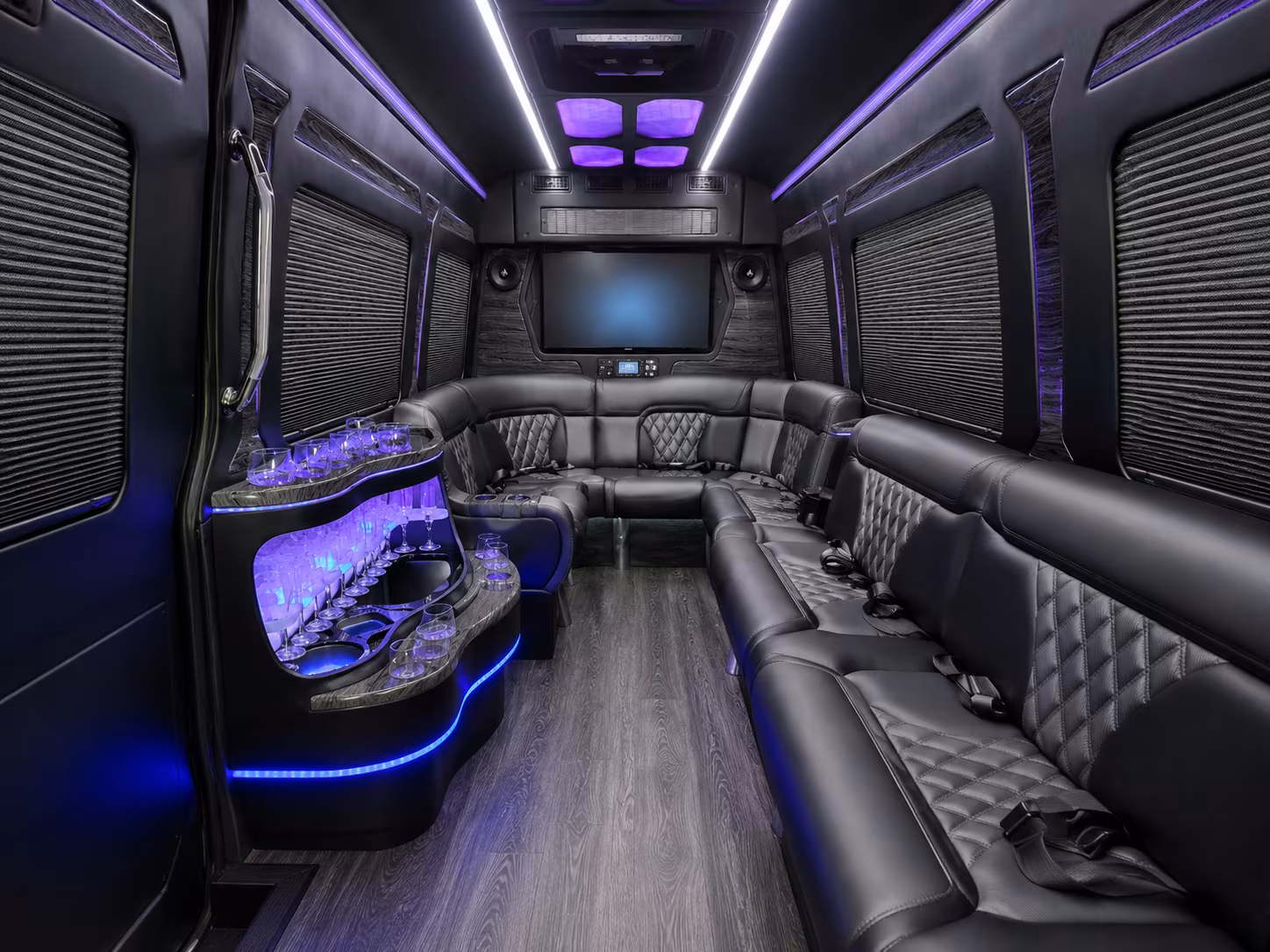 parsippany troy hills 50 passenger party bus inside