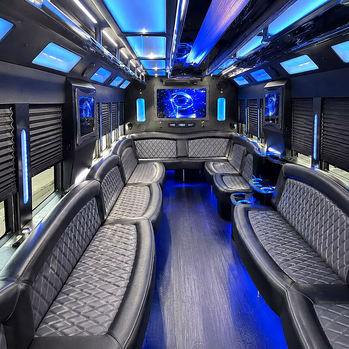 parsippany troy hills 50 passenger party bus interior